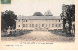 VIC SUR AISNE - La Terrasse Du Château - état - Vic Sur Aisne