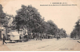 ANGERS - Boulevard De La Mairie Et Le Marché Aux Fleurs - Très Bon état - Angers
