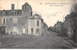 CHATEAUNEUF SUR SARTHE - Rue Du Faubourg - Très Bon état - Chateauneuf Sur Sarthe
