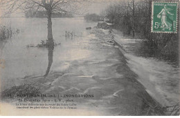 MONTJEAN - Inondations De 1910 - La Loire Déborde Sur La Route Du Solde Loire - Très Bon état - Autres & Non Classés