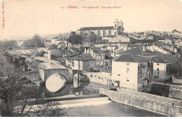 NERAC - Vue Générale - Les Deux Ponts - état - Nerac