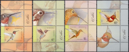 2022, Romania, Hummingbirds, Animals (Fauna), Birds, 4 Stamps+Label M2, MNH(**), LPMP 2379 - Nuovi