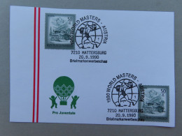 Österreich Pro Juventute - Mit Sonderstempel 20. 9. 1990 Mattersburg, 1990 WORLD MASTER AUSTRIA (Nr.1750) - Andere & Zonder Classificatie