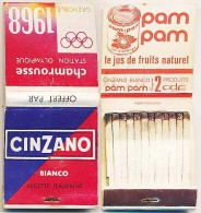 Pochette D'allumettes CINZANO PAM PAM CHAMROUSSE (1) Xèmes Jeux Olympiques D'Hiver De GRENOBLE 1968 Olympic Games 68 - Boites D'allumettes