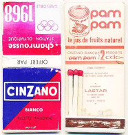 Pochette D'allumettes CINZANO PAM PAM CHAMROUSSE (3) Xèmes Jeux Olympiques D'Hiver De GRENOBLE 1968 Olympic Games 68 - Cajas De Cerillas (fósforos)