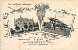CPA Berlin Pankow Niederschönhausen Nordend, Restaurant Koch's Höhe, Waldowstraße 17, Straßenbahn - Other & Unclassified