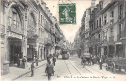 REIMS - Le Casino Et La Rue De L'Etape - Très Bon état - Reims