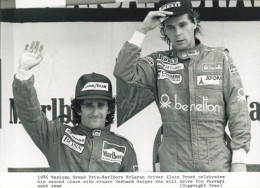 Photo Rennfahrer Allain Prost Und Gerhard Berger, Mexican Grand-Prix, McLaren - Autres & Non Classés