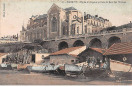 BIARRITZ - Eglise Sainte Eugénie Et Coin Du Port Des Pêcheurs - Très Bon état - Biarritz