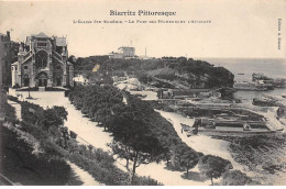 BIARRITZ - L'Eglise Sainte Eugénie - Le Port Des Pêcheurs Et L'Attalaye - Très Bon état - Biarritz