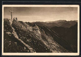 AK Schlicke-Gipfel Mit Gipfelkreuz Und östlichem Panorama  - Otros & Sin Clasificación