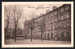 CPA Belfort, Institution Ste-Marie, Facade Et Cour  - Belfort - Ville