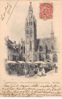 CAUDEBEC EN CAUX - Place Du Marché Et Eglise Notre Dame - Très Bon état - Caudebec-en-Caux