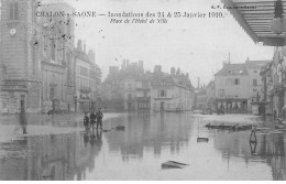 CHALON SUR SAONE - Inondations 1910 - Place De L'Hôtel De Ville - Très Bon état - Chalon Sur Saone