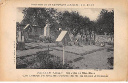 Souvenir De La Campagne D'Alsace 1914 15 16 - FRIESEN - Un Coin Du Cimetière - état - Autres & Non Classés