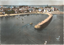 EN AVION AU-DESSUS DE ... ROSCOFF (29) Vue Panoramique Du Port En 1954  CPSM PF - Roscoff