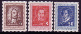 308-310 Komponisten 1952, Satz Postfrisch ** - Unused Stamps