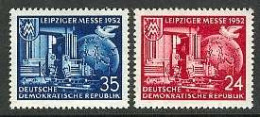 315-316 Leipziger Messe 1952, Satz Postfrisch ** - Unused Stamps