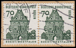 248 Im Waagerechten Paar, Bedarfs-Briefstück, Zeitgerechter Rund-Wellenstempel - Used Stamps
