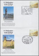 2 Plusbriefe USo 125/1 Messe Koblenz: Balduinbrücke Und OPD-Gebäude Beide SSt - Enveloppes - Neuves