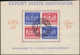 969-970 Messe Hannover Als ZD V Zd 1, Gedenkblatt-Ausschnitt SSt 1.6.1948 - Usados