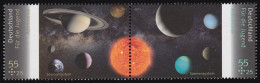 2884-2885 Jugend Astronomie - Zusammendr. Sonnensystem, 10 Paare, Alle ** - Zusammendrucke
