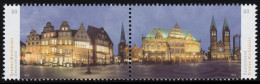 3083-3084 Panorama Bremer Marktplatz, Zusammendruck, 10 Paare, Alle ** - Se-Tenant
