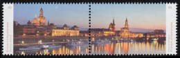 3068-3069 Panorama Dresden, Zusammendruck Nassklebend, 10 Paare, Alle ** - Se-Tenant