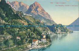 R008685 Lago Di Lugano. San Mamette. Castello E Val Solda. Colortype. 1909 - Monde