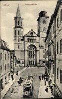 CPA Zittau In Der Oberlausitz, Johanneskirche, Tram 7 - Autres & Non Classés