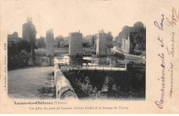 LUSSAC LES CHATEAUX - Les Piles Du Pont De L'ancien Château Féodal Et Le Barrage De L'Etang - Très Bon état - Lussac Les Chateaux