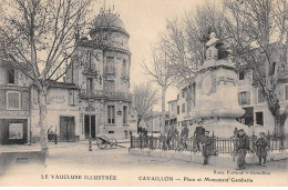 CAVAILLON - Place Et Monument Gambetta - Très Bon état - Cavaillon