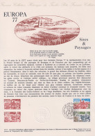 1977 FRANCE Document De La Poste Europa 77 N° 1928 1929 - Documenten Van De Post
