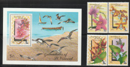 GRENADINES Of SAINT VINCENT - N°716/9+BLOC N°71 ** (1992) Orchidées - St.Vincent & Grenadines