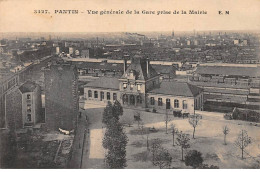 PANTIN - Vue Générale De La Gare Prise De La Mairie - Très Bon état - Pantin