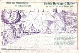 Lithographie Braunschweig In Niedersachsen, Cirkus Barnum & Bailex 1900 - Other & Unclassified