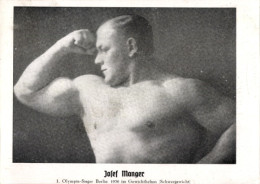 CPA Josef Manger, 1. Olympia-Sieger Berlin 1936 Im Gewichtheben - Other & Unclassified
