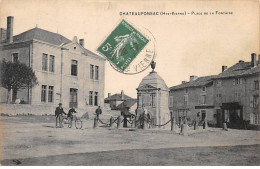 CHATEAUPONSAC - Place De La Fontaine - Très Bon état - Chateauponsac