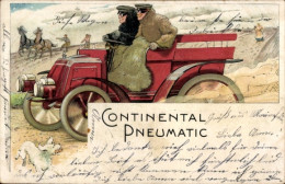 Lithographie Reklame, Continental Pneumatic, Automobil - Advertising