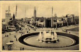 CPA Brüssel, Weltausstellung 1935, Gesamtansicht, Fontänen, Wasserspiel - Brussels (City)