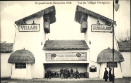 CPA Brüssel Brüssel, Ausstellung 1910, Blick Auf Das Senegalesische Dorf - Brüssel (Stadt)