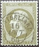 N°19a Napoléon 1c Bronze. Cachet Du 16 Août 1865 à Montbéliard - 1862 Napoleon III