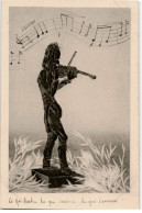 MUSIQUE: Dessin, Statue Violoniste - Très Bon état - Musique Et Musiciens