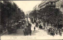 CPA Paris II, Boulevard Montmartre, Kutschen - Autres & Non Classés