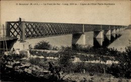 CPA Saumur Maine Et Loire, Pont De Fer - Autres & Non Classés
