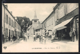 CPA La Courtine, Rue De L`Eglise, Vue De La Rue  - La Courtine