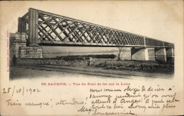 CPA Saumur Maine Et Loire, Pont De Fer Sur La Loire - Autres & Non Classés