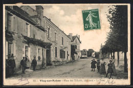 CPA Vicq-sur-Nahon, Place Des Tilleuls, Côté Nord, La Poste  - Autres & Non Classés
