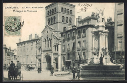 CPA Grenoble, La Place Notre-Dame, Monument Du Centenaire  - Grenoble