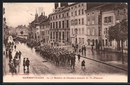 CPA Rambervillers, Le 17e Bataillon De Chasseurs Revenant Du Tir D`honneur  - Rambervillers